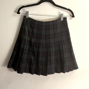 brandy melville plaid pleated mini skirt